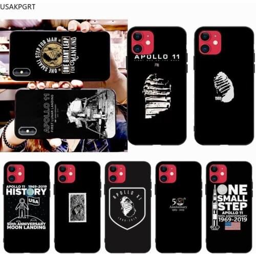 Apollo 11 Footprint Coque Shell Phone Case for iphone 12 pro max 11 pro XS MAX 8 7 6 6S Plus X 5S SE 2020 XR case