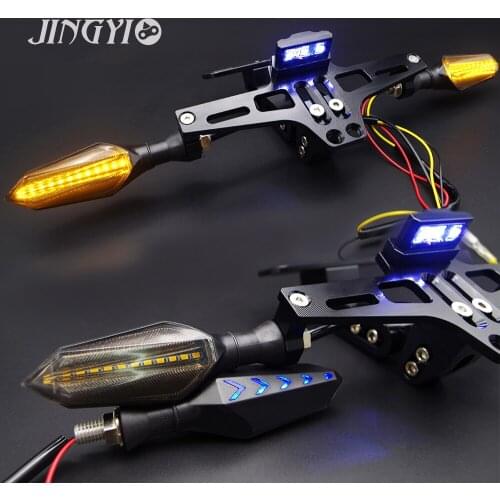 CNC Motorcycle License plate frame Accessories cover For clignotant moto led honda cbf 600 r nine t benelli trk 502 cbr650f