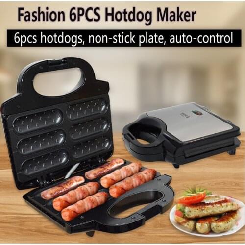 Electric Waffle Sausage Machine Crispy French Hot Dog Lolly Stick Breakfast Frying Pan Hotdog Corn Baking Barbecue Grill EU