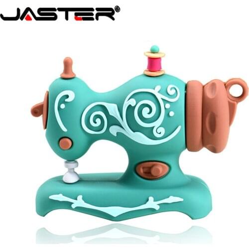 JASTER Cartoon Sewing Machine 2.0 USB Flash Drive 64GB 32GB Pen Drive Cute Memory Stick Is Definitely A Novel Decoration Gift