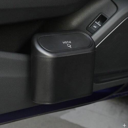 Universal Car Trash Can Interior Storage Box Door Seat Back Garbage Dust Bin 1L Auto Stowing Tidying Waste Container