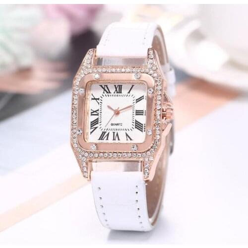 Quartz Wristwatche Square Womens Watches for