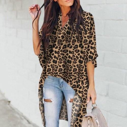 Fashion Casual Women Irregular V-Neck Blouse Half Flare Sleeve Loose Shirt Top Women Blouse Loose Shirt Top Women Blouse Shirt S