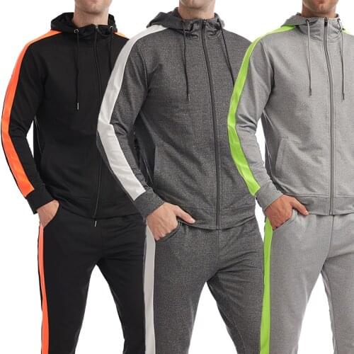 SAZ 2021 Workout Active Sportswear Suit Set Summer Two Piece Training Jogging Gym Wear Men Tracksuit