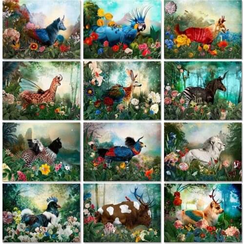 Diy Painting By Numbers Cartoon Handpainted Acrylic Canvas For Adults Handpainted Wall Art Coloring by numbers Diy Gift