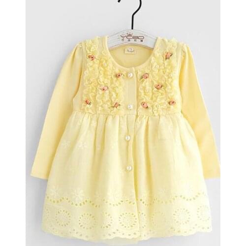 Newborn baby long sleeve dress cardigan shirt good quality
