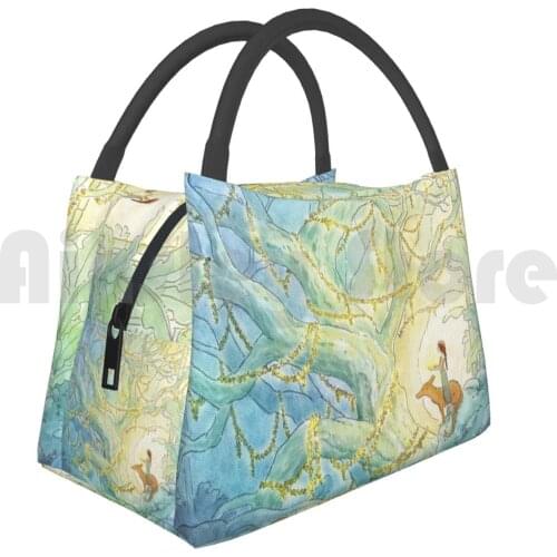 Portable Insulation Bag An Offering Of Light Watercolor Foxdragon Fantasy Naomi Vandoren