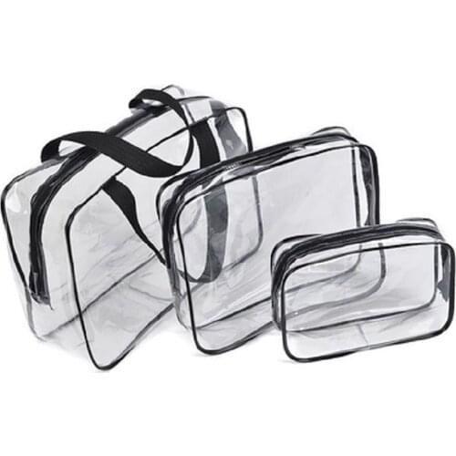 1 Pc Transparent Waterproof PVC Cosmestic Bags Makeup Pouch Bathing Storage Portable Travel Toiletry Bag Makeup Tools Container