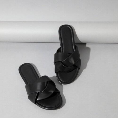 Women Flip Flops Summer Slippers Ladies peep Toe Sandals Slipper Casual Beach Weave Flat Shoes Female Slip On Shoe New Fashion