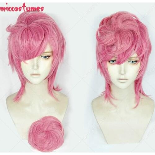 Golden Wind Trish Una Short Pink Cosplay Wig