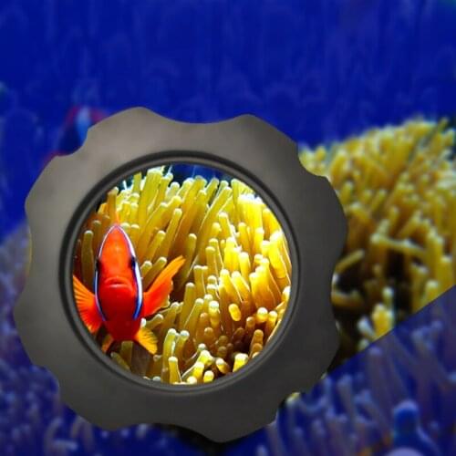 2 and 1 fish cylinder magnifying mirror.Aquarium cylinder rubbing coral aquarium magnifying glass magnifying mirror magnifying