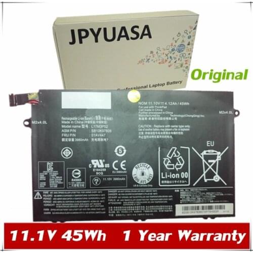 7XINbox 11.10V 4120mAh 45Wh Original L17M3P52 Laptop Battery For Lenovo SB10K97608 01AV447 Tablet