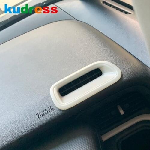 Car Interior Accessories For Honda Jazz 2020 2021 Carbon Fiber Inner Front Upper Air Vent Cover Trim AC Outlet Frame Sticker