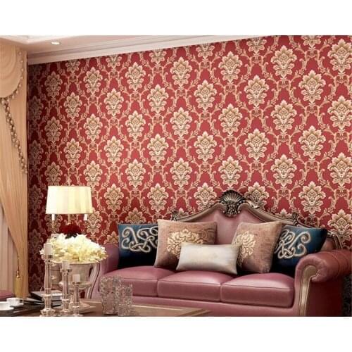 Beibehang European nonwoven wall paper luxurious relief living room bedroom TV background wallpaper papel de parede 3d wallpaper