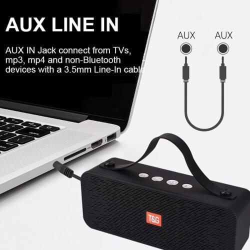 Bluetooth Speaker Rectangular Soundbar Portable Outdoor High Definition Heavy Bass Music Player Wireless FM Radio TF AUX Speaker