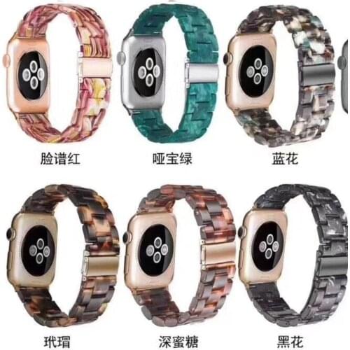 High quality Resin wristband For Apple Watch strap series 6 5 4 Bracelet 40mm 44mm,For iwatch se 3 2 1 watch band 38 42