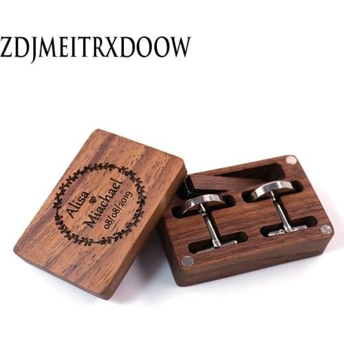 Black walnut Classic Business Square Black Brush Mens Cufflinks Tie Clips Set For Men Necktie Pin Tie Bars Clip Clasp