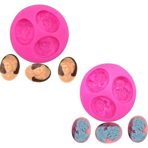 Europe Woman 3d Cooking Tools Decoration Silicone Fondant Sugar Craft Molds Diy Cake Candy Chocolate Decorating