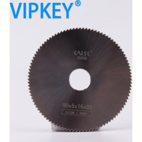 RAISE sharp and durable CU50A HSS 80x5x16x100Tx80 degree angle milling cutter key cutter for ILCO key cutting machine