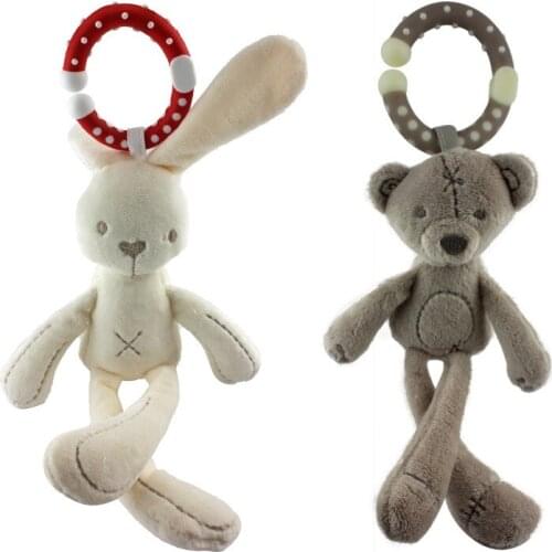 Mamibeby baby pendant rabbit and bear wind chime bed hanging bell soothing doll early education toy