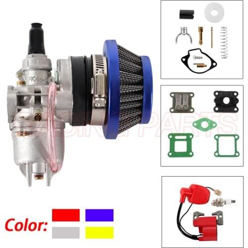 Pocket Bike 47cc 49cc engine carb carburetor with Pod Air Filter 2 stroke for Mini Quad ATV Dirt Bike MiniMoto Go Kart Buggy