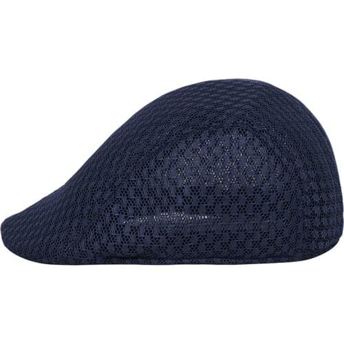 Summer Men Women Casual Beret Hat Fashion Breathable Mesh Flat Cap Newsboy Style Beret Hats Adjustable Adjustable Caps Gorras