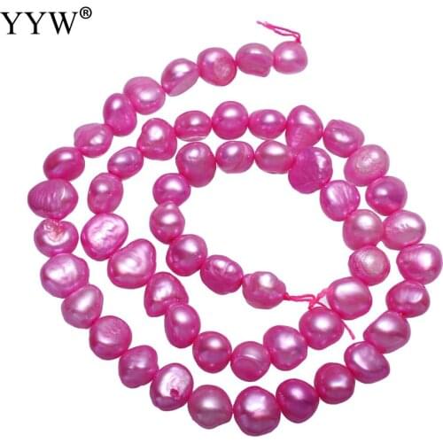 Cultured Potato Freshwater Pearl Beads Rogue Red Carmine 7-8mm Approx 0.8mm Sold Per Approx 15 Inch Strand