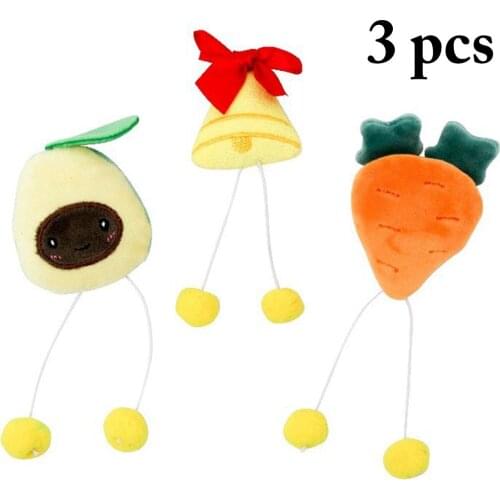 Legendog 3pcs Catnip Cat Toy Plush Cute Stuffed Cat Chewing Cat Scratch Bite Resistance Interactive Playing Toys for Cats Kitten