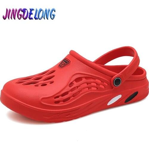 Summer Mens Beach Sandals Breathable Mens Sandals Fashion Outdoor Hollow Men Slippers Rubber Men Beach Sandals Mans Footwear