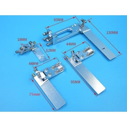 Metal Water Steering Wheel for DIY RC Boat Model 52mm 75mm 95mm 130mm Steering Rudder for Electric/Methanol Boat Silver/Blue