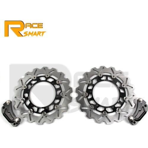 For YAMAHA XP T-MAX 500 2008-2011 Motorcycle CNC Front Brake Disks Discs Brake Rotors TMAX500 2009 2010 Stainless Steel BLAC New