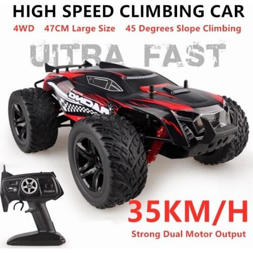Professional Racing RC Off-Road Vehicle 35KM/H High-Speed Car 2.4G 1:10 47CM 4WD Dual Motor Outdoor Remote Control Toy Model Car