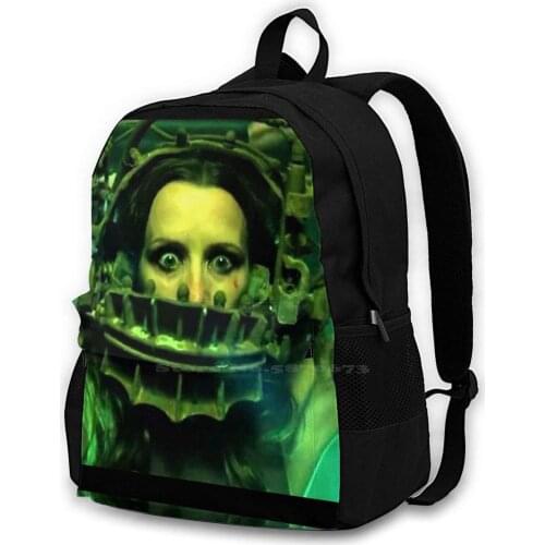 Reverse Bear Trap Saw Horror Amanda Young Movie Bag Backpack For Men Women Girls Teenage Black Reverse Bear Trap Saw Movie