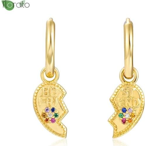 925 Silver Ear Buckle Creative Half-Sided Heart-Shaped Pendant Earring Women Fashion Send Couple Birthday Gift Exquisite Jewelry