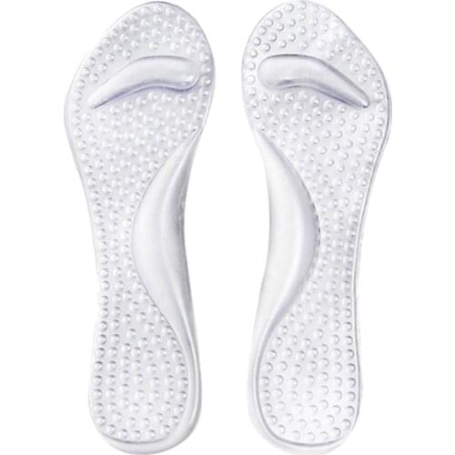 1 Pair Silicone Insoles High Heels Foot Cushion Arch Support Shoes Pads Transparent Shoes Pads