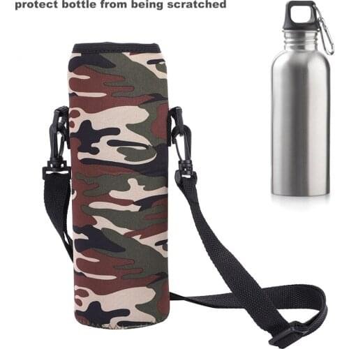 1L Sports Water Bottle Case Cycling Water Bottle Thermal Holder Bag Bike Water Bottle Scald-proof Case Cover Sleeve with Strap