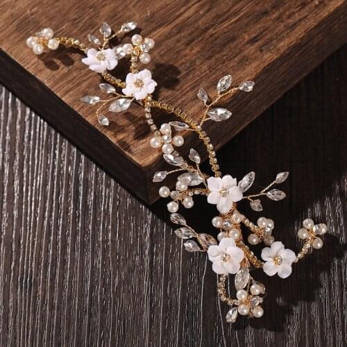 Rhinestone Flower Hair Clip Headband Wedding Accessories For Women Hair Jewelry Hair Clip Headband Headpiece