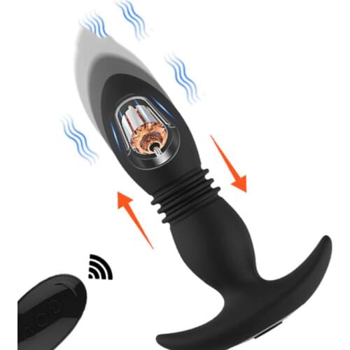 USB 7 FrequenciesVibrator Anal Plug Retractable Vibration Wearable Masturbation Vibrator Adult Sex Toy Anal WIFI Remote Control