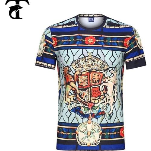 Vintage Cool Casual Men T shirt Hawaiian Printing Man Tee Tops Street Jogger Wild Loose Summer T shirt Hip Hop Beach T-shirt