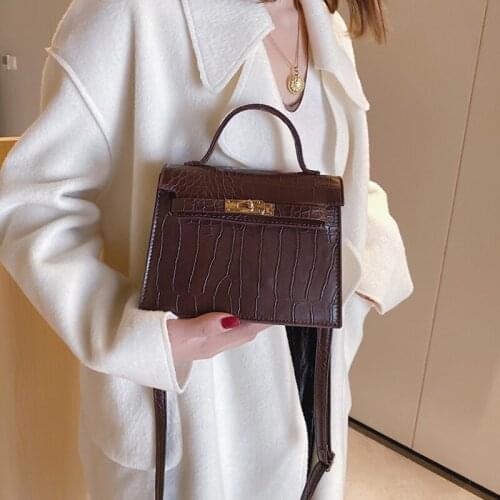 Crocodile Pattern Pu Leather Simple Female Crossbody Bags Luxury Famous Brand Women Handbags High Quality Fashion Shoulder Bags