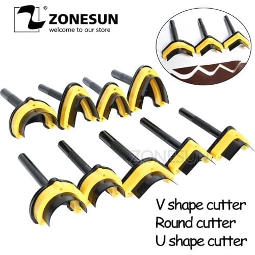 ZONESUN DIY Leather Corner Cutter Kits Manual Belt Round Cut Punch Belt Round Shape Tools Corner Radius 5/10/20mm Leather Fillet