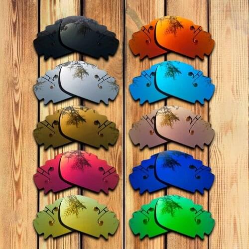 2 Pairs 100% Precisely Cut Polarized Replacement Lenses for Jawbone Vented (for Racing Jacket) Sunglass - Many Colors