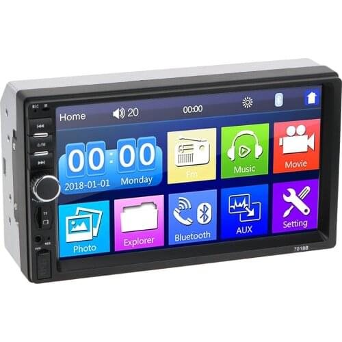 Touch Screen HD Multimedia Player 2Din Car Radio Player Car Reversing Display 7010B /7012B/7018B Car 7" MP5/FM Player