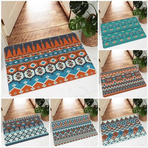 Boho Decoration Furry Kids Carpet Bathroom Rug Door Floor Mat Bohemian Bath Entrance Doormat for Bedroom Kitchen Living Room