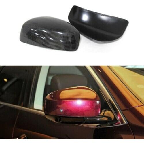 Carbon Fiber Side Mirror Cover Caps Fit For Infiniti EX FX35 37 JX QX50 60 70 Add on style & Replacement Type