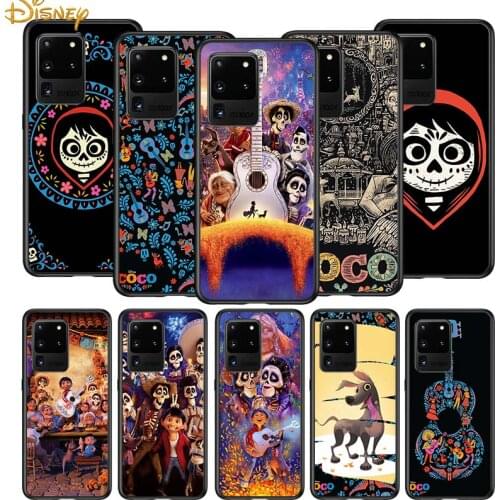 Disney Movie COCO for Samsung S20 FE Ultra Plus A91 A81 A71 A51 A41 A31 A21S A72 A52 A42 A02S Soft Black Phone Case