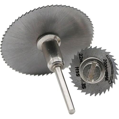 Disc Drill Blades and Mandrel Set 6pcs High Speed Steel Circular Saw Blades 1pcs 3.2mm Mandrel wzpi