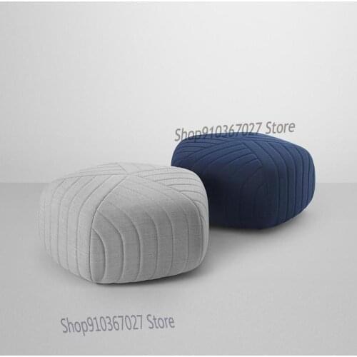 Designer Light Luxury Nordic Leisure Stool Fashion Creative Fabric Sofa Shoe Stool Clothing Store Office Space Stool