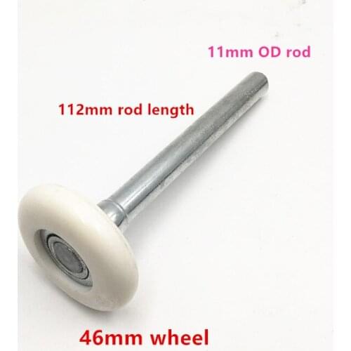 Electric garage door wheel 46mm Dia small white wheel roller nylon roller track wheel 12 cm length