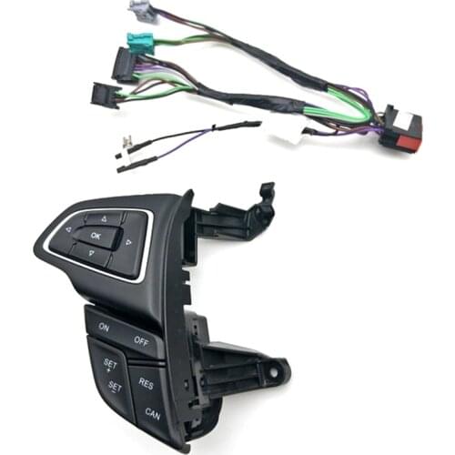 For Ford Focus Mk3 2015-2017 Kuga 2017 Cruise Control Switch Multifunction Steering Wheel Button Bluetooth o Button(Without